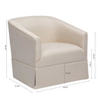 Skirted Fabric Swivel Accent Chair – 360° Swivel, Pocket Spring Seat, 30.5W x 31.75D x 29.5H in