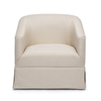 Skirted Fabric Swivel Accent Chair – 360° Swivel, Pocket Spring Seat, 30.5W x 31.75D x 29.5H in