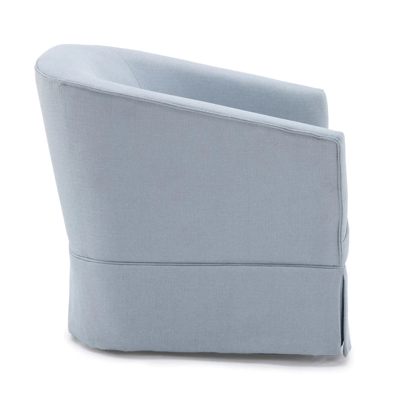 Skirted Fabric Swivel Accent Chair – 360° Swivel, Pocket Spring Seat, 30.5W x 31.75D x 29.5H in