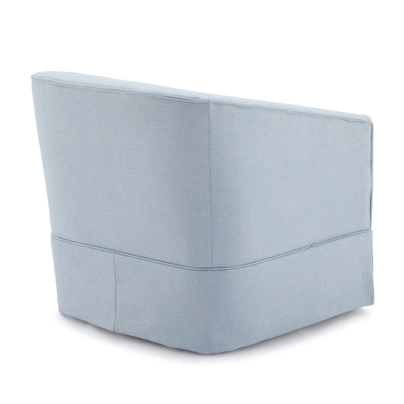 Skirted Fabric Swivel Accent Chair – 360° Swivel, Pocket Spring Seat, 30.5W x 31.75D x 29.5H in