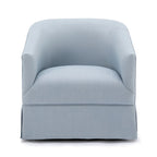 Skirted Fabric Swivel Accent Chair – 360° Swivel, Pocket Spring Seat, 30.5W x 31.75D x 29.5H in