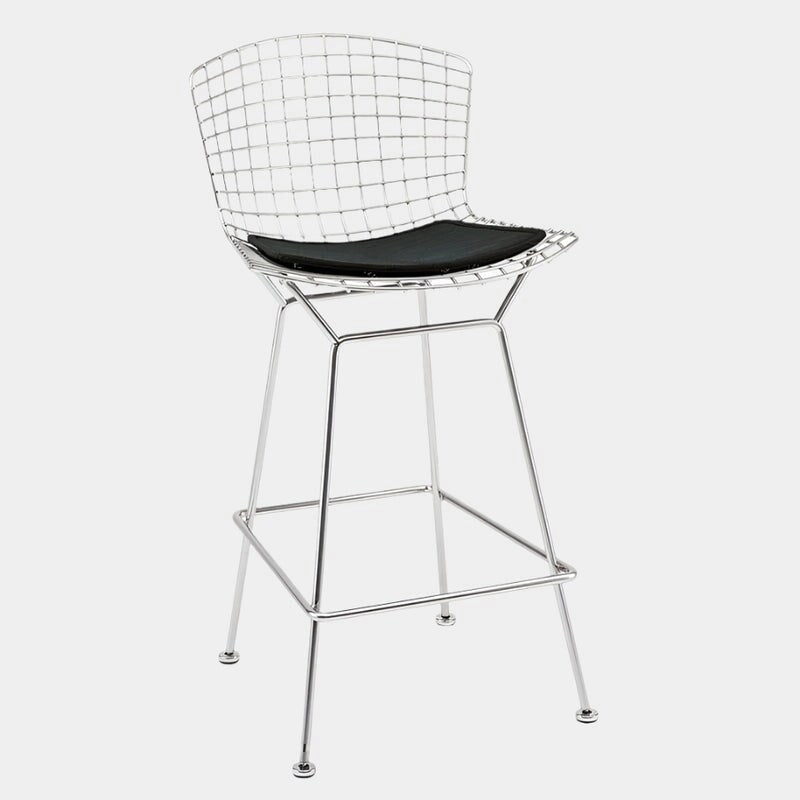 26-inch Counter Stool – Steel Wire Frame & PU Leather Cushion | 20.5W x 23D x 39H in