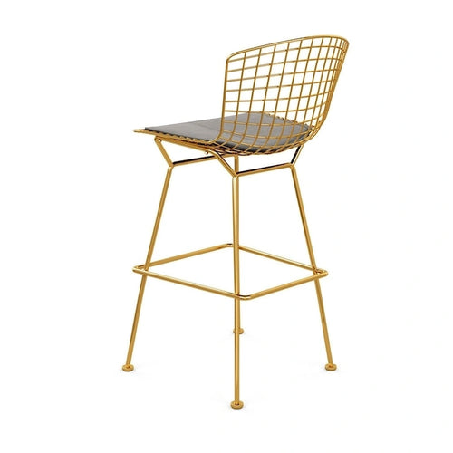 26-inch Counter Stool – Steel Wire Frame & PU Leather Cushion | 20.5W x 23D x 39H in