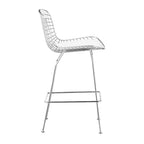 26-inch Counter Stool – Steel Wire Frame & PU Leather Cushion | 20.5W x 23D x 39H in