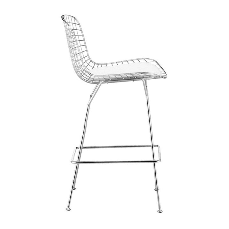 26-inch Counter Stool – Steel Wire Frame & PU Leather Cushion | 20.5W x 23D x 39H in