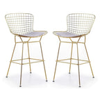 26-inch Counter Stool – Steel Wire Frame & PU Leather Cushion | 20.5W x 23D x 39H in