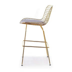 26-inch Counter Stool – Steel Wire Frame & PU Leather Cushion | 20.5W x 23D x 39H in