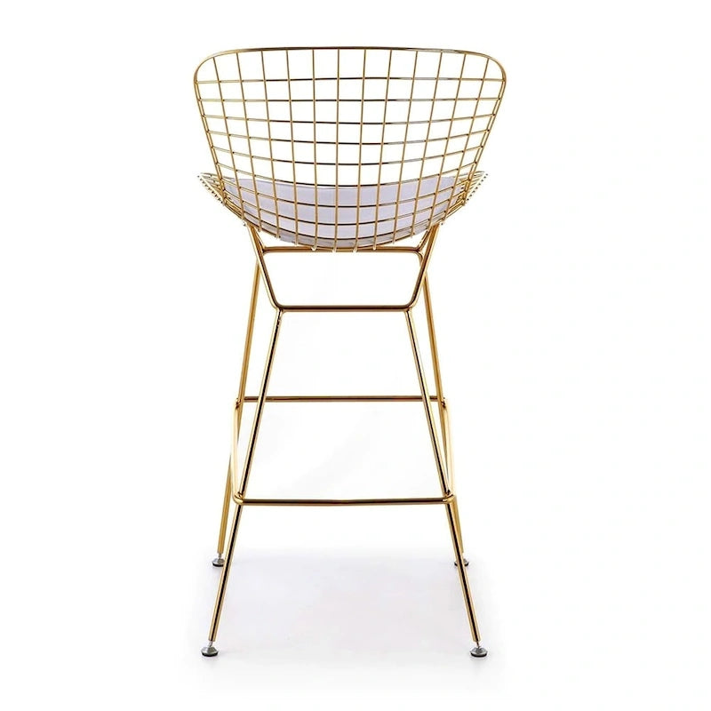 26-inch Counter Stool – Steel Wire Frame & PU Leather Cushion | 20.5W x 23D x 39H in