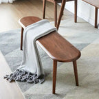 Solid Wood Bench with Smooth Edges
