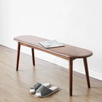 Solid Wood Bench with Smooth Edges
