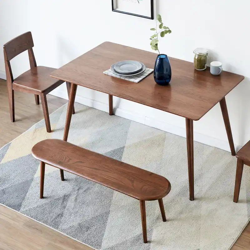 Solid Wood Bench with Smooth Edges