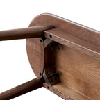 Solid Wood Bench with Smooth Edges