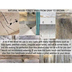 Reclaimed Wood Minimalist Console Table – Unfinished Natural Finish, 46L x 10W x 28H in
