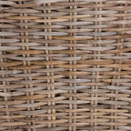 Bohemian Grey Natural Kubu Rattan and Mahogany Wood Dining Chair