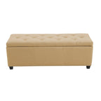 Fabric Upholstered Flip Top Storage Ottoman Bench