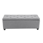 Fabric Upholstered Flip Top Storage Ottoman Bench