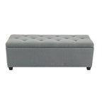 Fabric Upholstered Flip Top Storage Ottoman Bench