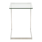 Stainless Steel/ Glass End Table