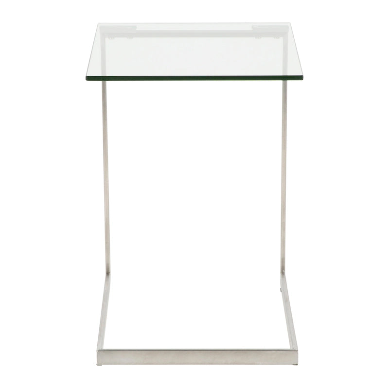 Stainless Steel/ Glass End Table