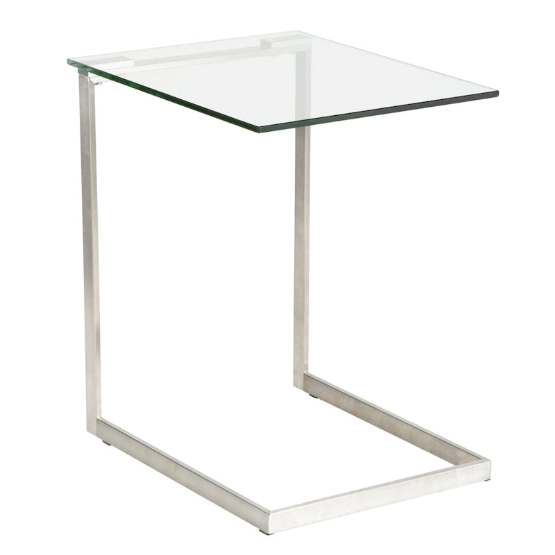 Stainless Steel/ Glass End Table