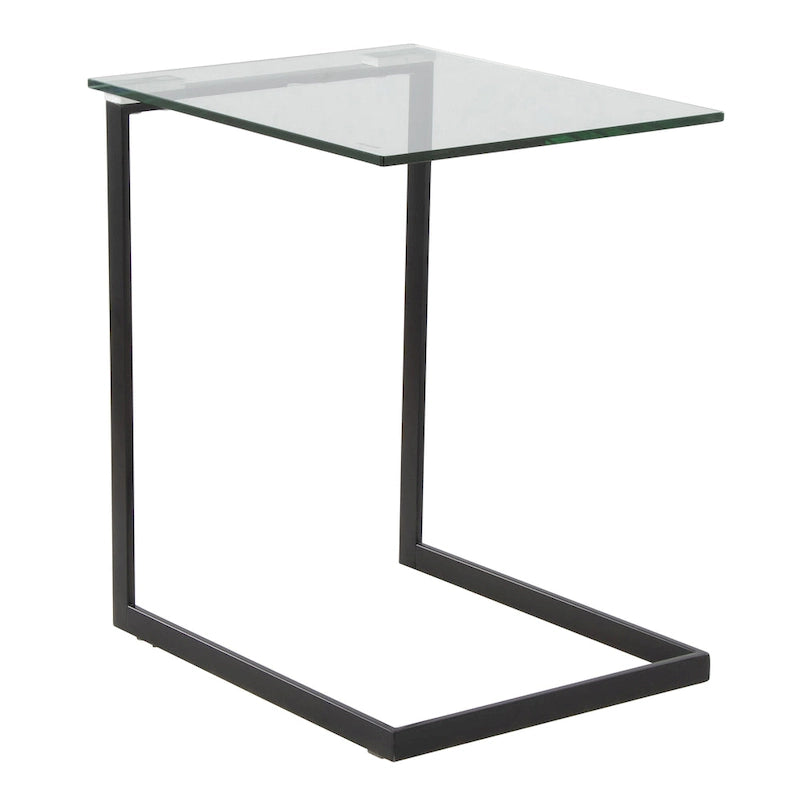 Stainless Steel/ Glass End Table
