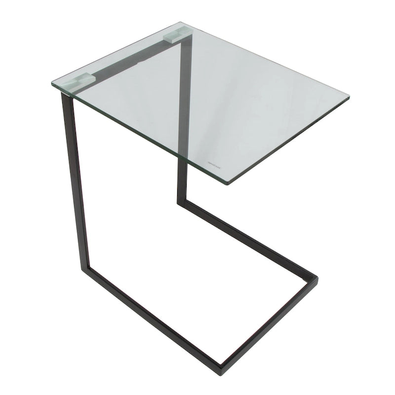 Stainless Steel/ Glass End Table