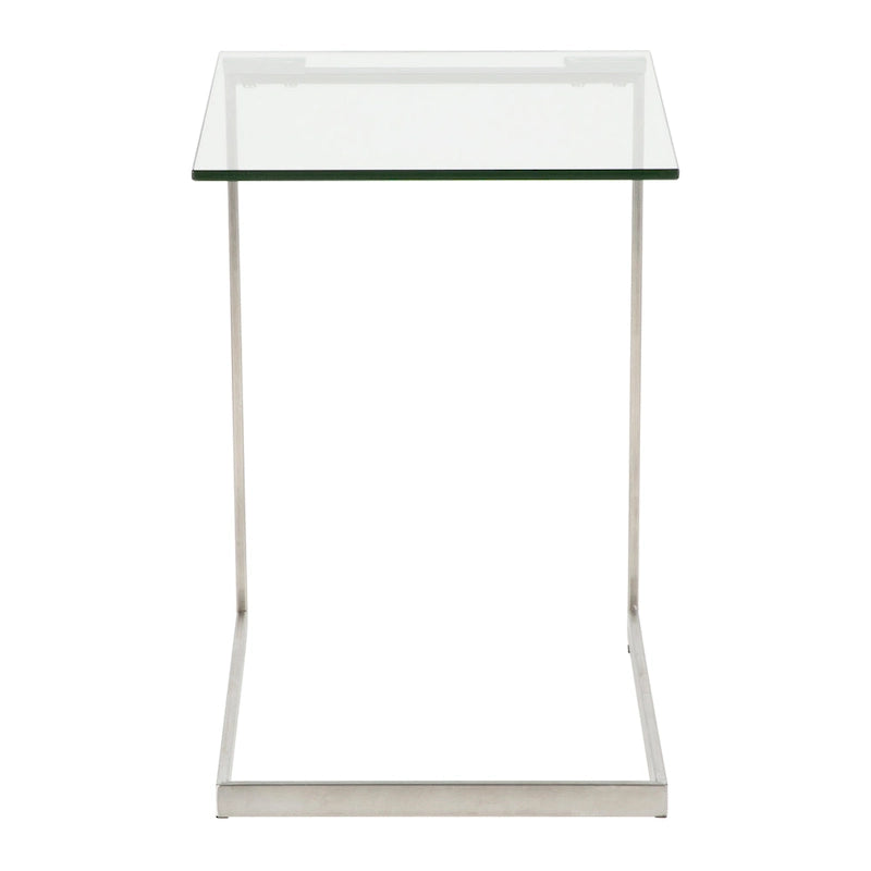 Stainless Steel/ Glass End Table