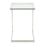 Stainless Steel/ Glass End Table