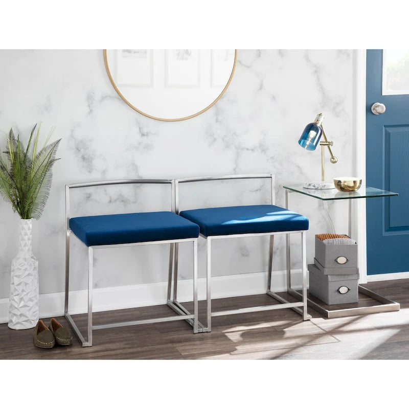 Stainless Steel/ Glass End Table