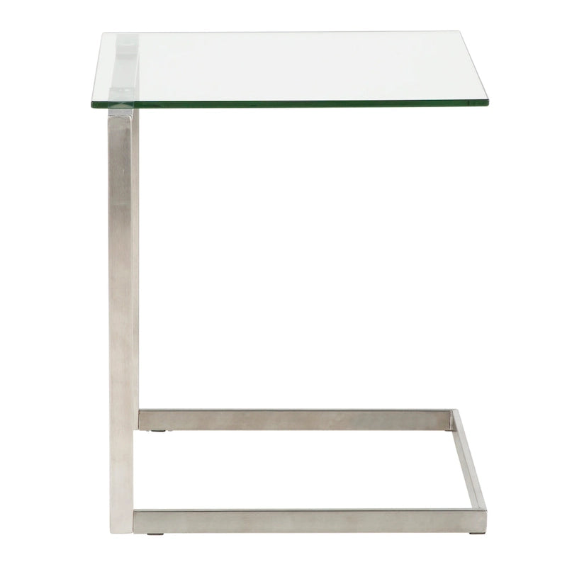 Stainless Steel/ Glass End Table