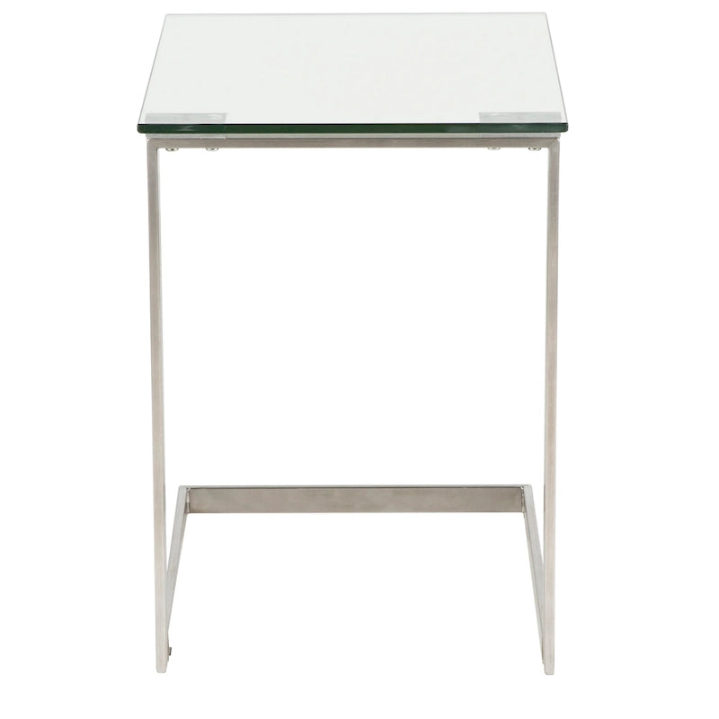 Stainless Steel/ Glass End Table