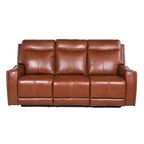 Newport Power Top Grain Leather Reclining Sofa