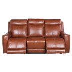 Newport Power Top Grain Leather Reclining Sofa