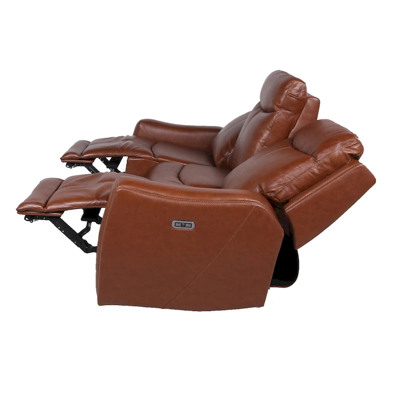 Newport Power Top Grain Leather Reclining Sofa
