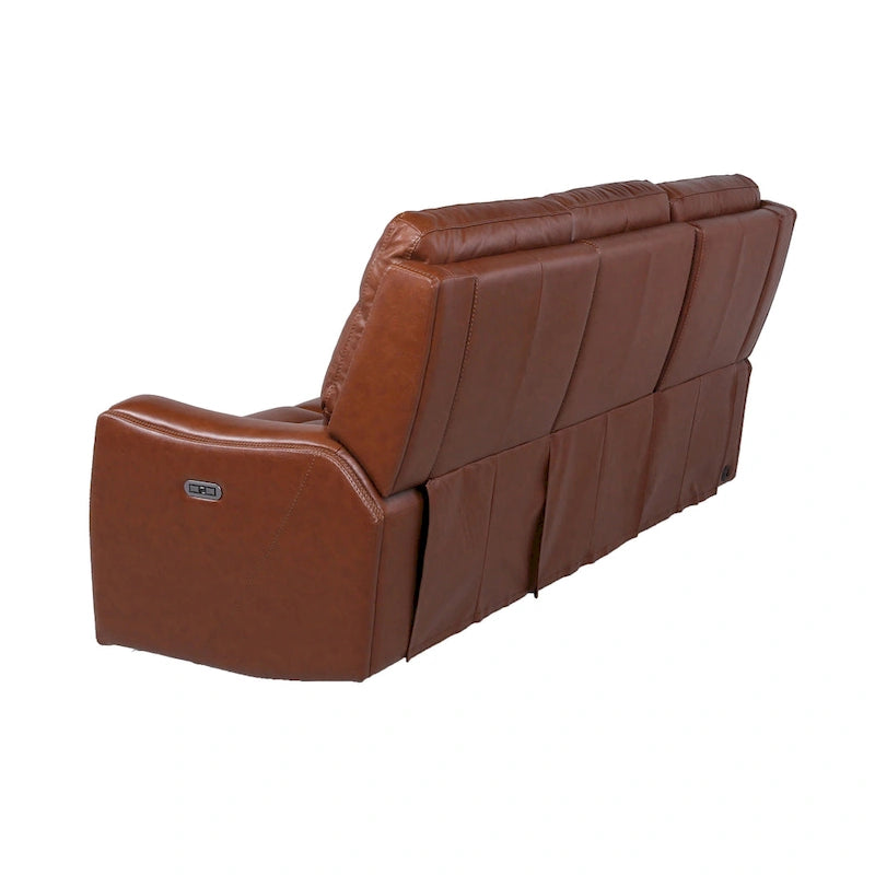 Newport Power Top Grain Leather Reclining Sofa