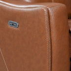 Newport Power Top Grain Leather Reclining Sofa