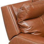 Newport Power Top Grain Leather Reclining Sofa