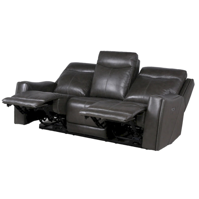 Newport Power Top Grain Leather Reclining Sofa