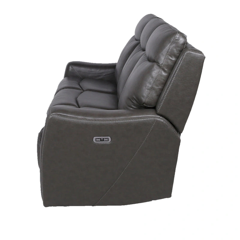 Newport Power Top Grain Leather Reclining Sofa