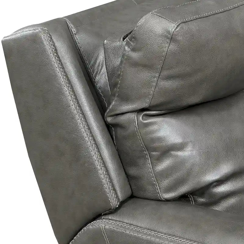 Newport Power Top Grain Leather Reclining Sofa