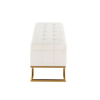 Velvet Storage Bench with Flip-Top Lid