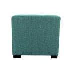4-Button Tufted Square Ottoman – Cotton Fabric, Wood Frame, 19W x 19D x 17H in