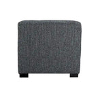 4-Button Tufted Square Ottoman – Cotton Fabric, Wood Frame, 19W x 19D x 17H in