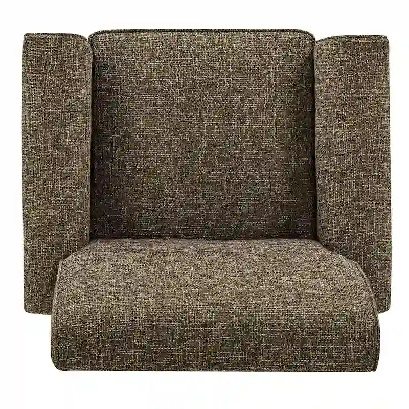 Rolled Arm Accent Chair with Pewter Nail-Head Trim – 34W x 31D x 35.5H in