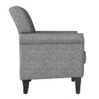 Rolled Arm Accent Chair with Pewter Nail-Head Trim – 34W x 31D x 35.5H in