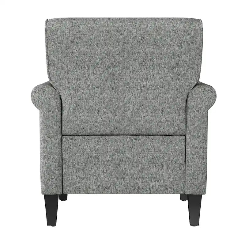 Rolled Arm Accent Chair with Pewter Nail-Head Trim – 34W x 31D x 35.5H in