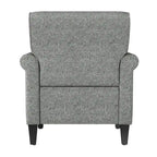 Rolled Arm Accent Chair with Pewter Nail-Head Trim – 34W x 31D x 35.5H in