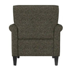 Rolled Arm Accent Chair with Pewter Nail-Head Trim – 34W x 31D x 35.5H in