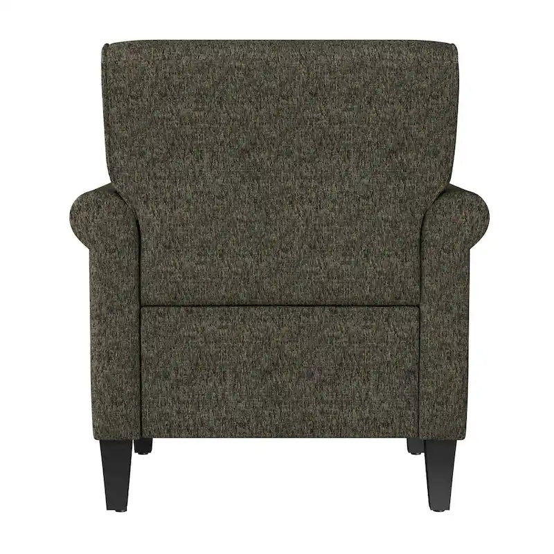 Rolled Arm Accent Chair with Pewter Nail-Head Trim – 34W x 31D x 35.5H in