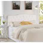 Button Tufted Upholstered Headboard, Height Adjustable Headboards, Bed Backboard Premium Padded Fabric Headboard